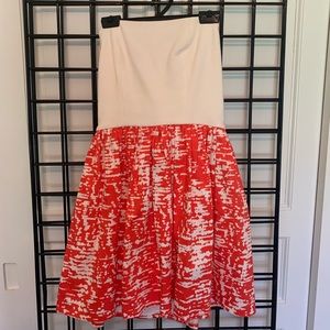 Aqua strapless mini dress